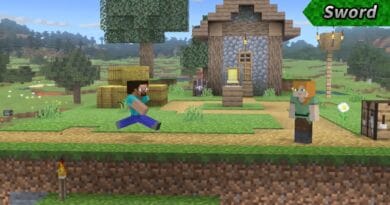 Gleamlight Steve, de Minecraft, agora é um dos lutadores em Super Smash Bros. Ultimate. (Imagem: Divulgação)