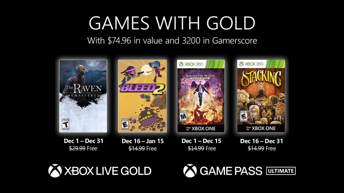 Você pode resgatar os Games with Gold de novembro por meio da loja da Microsoft ou pelos consoles, inclusive Xbox Series X|S. (Imagem: Divulgação)