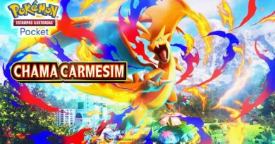 Pokémon Estampas Ilustradas Pocket chama carmesim