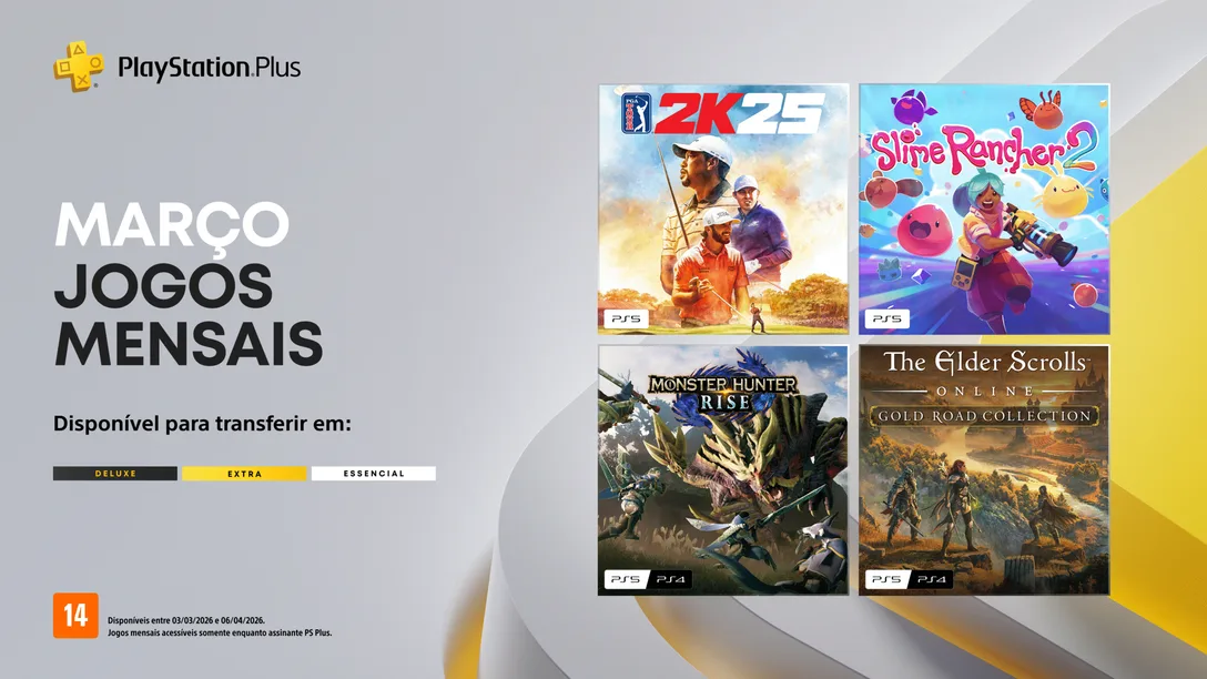 PlayStation Plus março de 2026